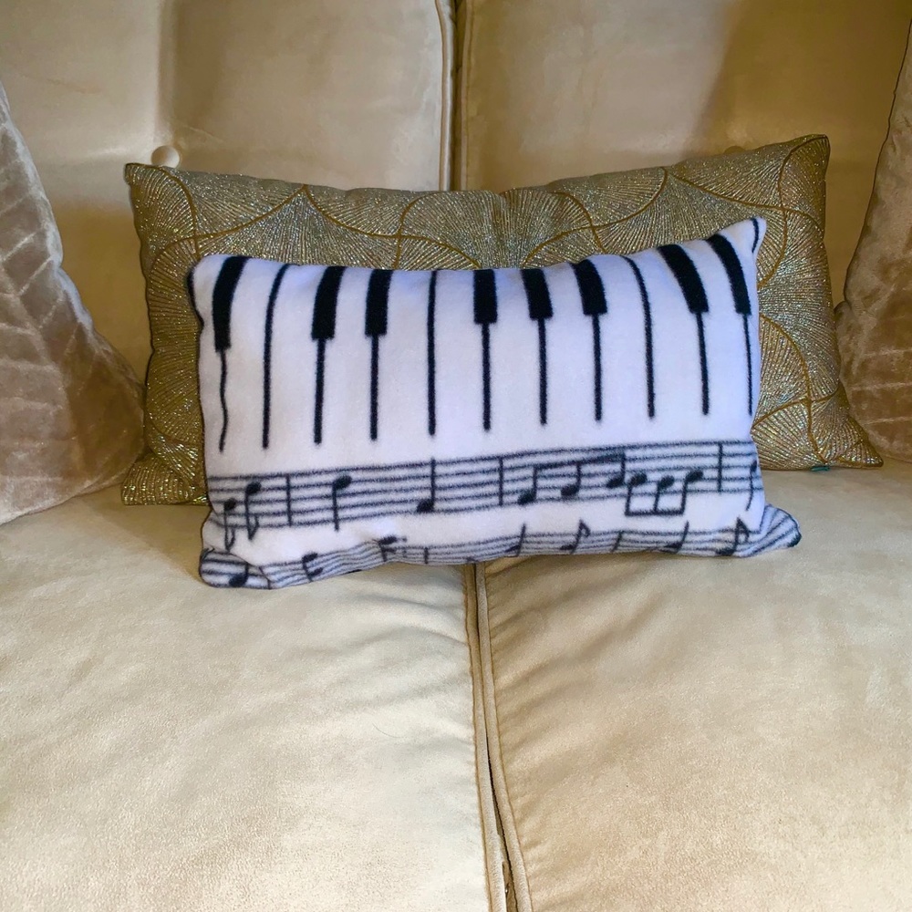 Handmade music note pillow